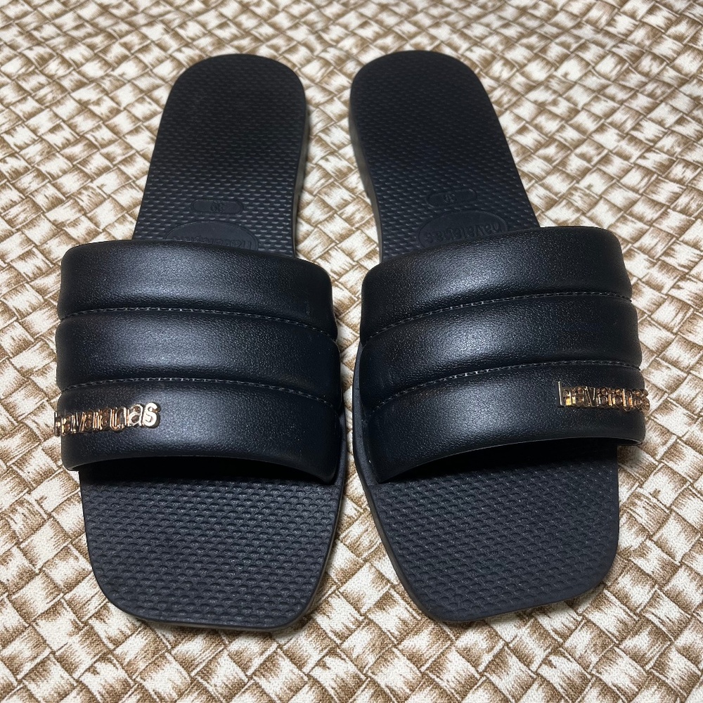 Havaianas Women's Black Padded Slide Sandals